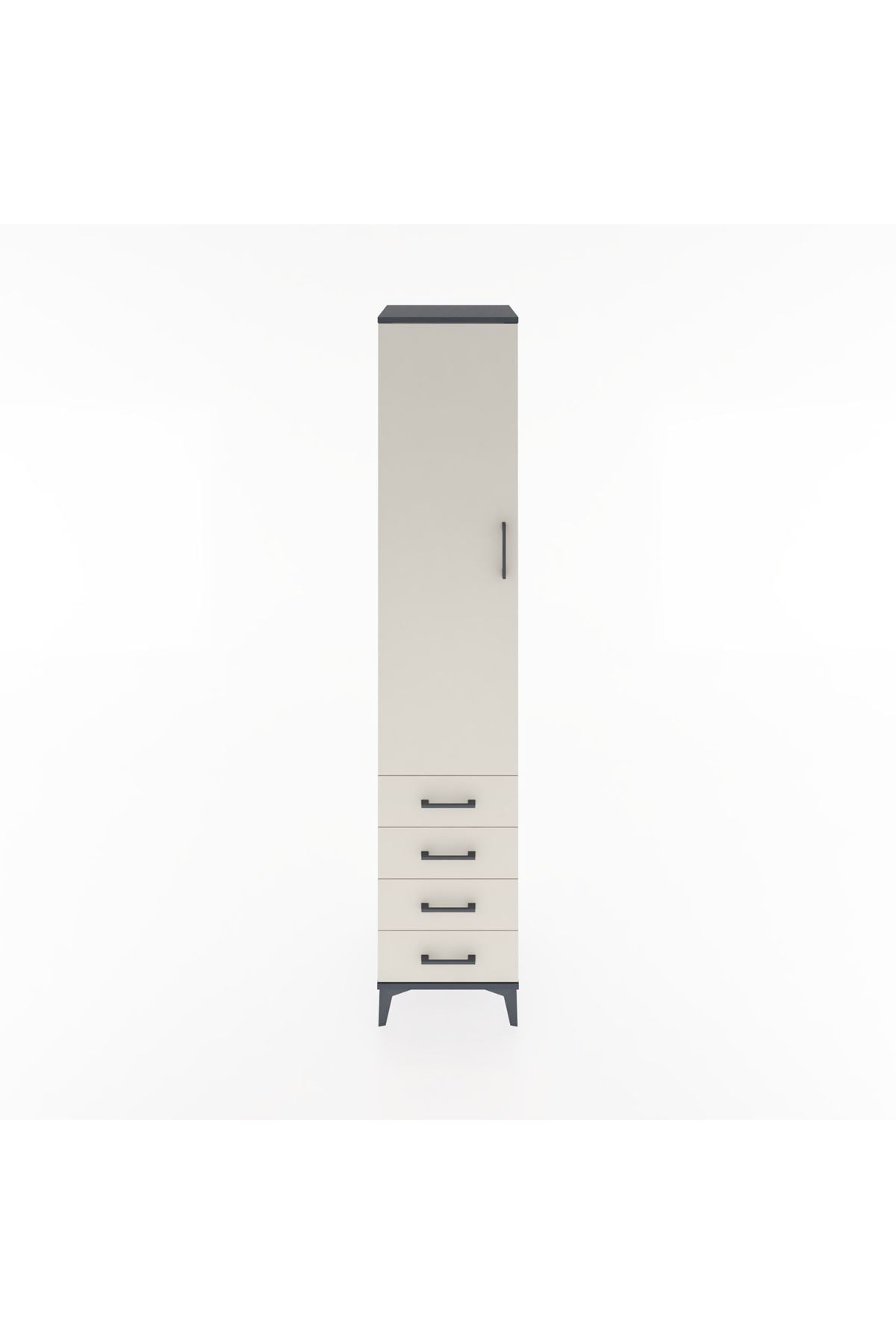 Hyperion Dolap 2 Raflı 4 Çekmeceli Tek Askılı 44x44x221 - S61M030V4B