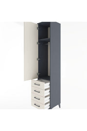 Hyperion Dolap 2 Raflı 4 Çekmeceli Tek Askılı 44x44x221 - S61M030V4B