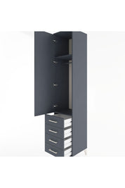 Hyperion Dolap 2 Raflı 4 Çekmeceli Tek Askılı 44x44x221 - S61M030V5B