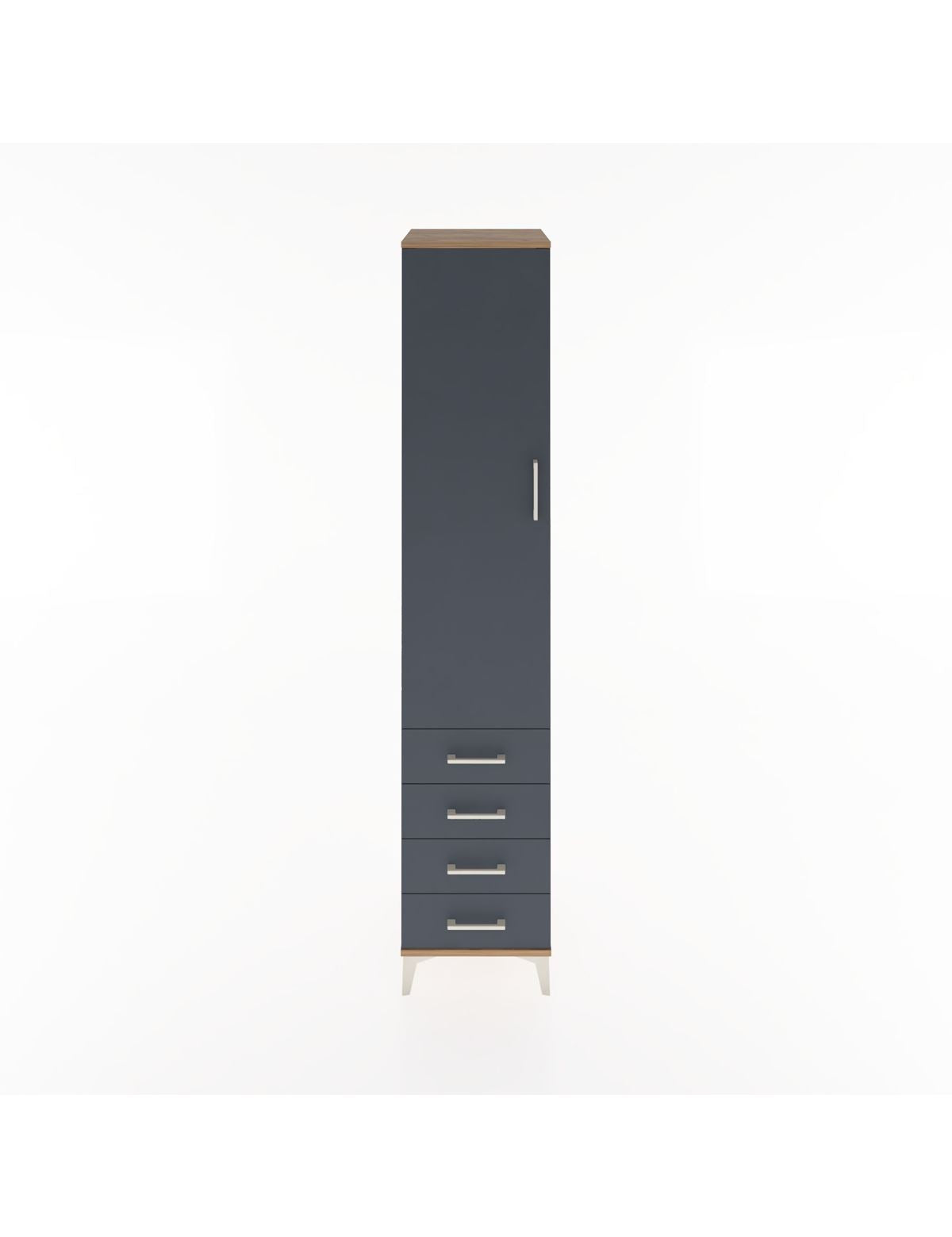 Hyperion Dolap 2 Raflı 4 Çekmeceli Tek Askılı 44x44x221 - S61M030V8B