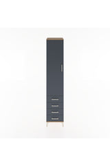 Hyperion Dolap 2 Raflı 4 Çekmeceli Tek Askılı 44x44x221