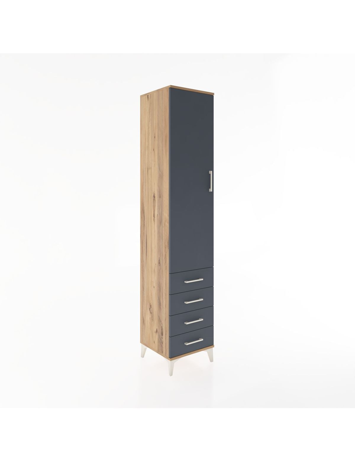 Hyperion Dolap 2 Raflı 4 Çekmeceli Tek Askılı 44x44x221 - S61M030V8B