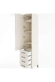 Hyperion Dolap 4 Raflı 4 Çekmeceli Tek Kapaklı 44x44x221 - S61M031V1B