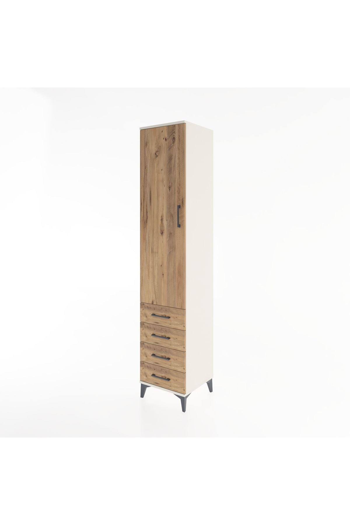 Hyperion Dolap 4 Raflı 4 Çekmeceli Tek Kapaklı 44x44x221 - S61M031V3B
