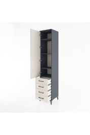 Hyperion Dolap 4 Raflı 4 Çekmeceli Tek Kapaklı 44x44x221 - S61M031V4B