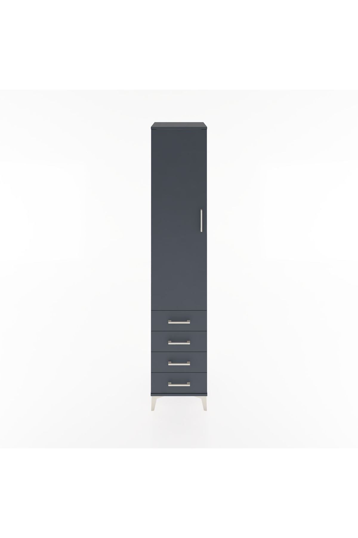 Hyperion Dolap 4 Raflı 4 Çekmeceli Tek Kapaklı 44x44x221 - S61M031V5B