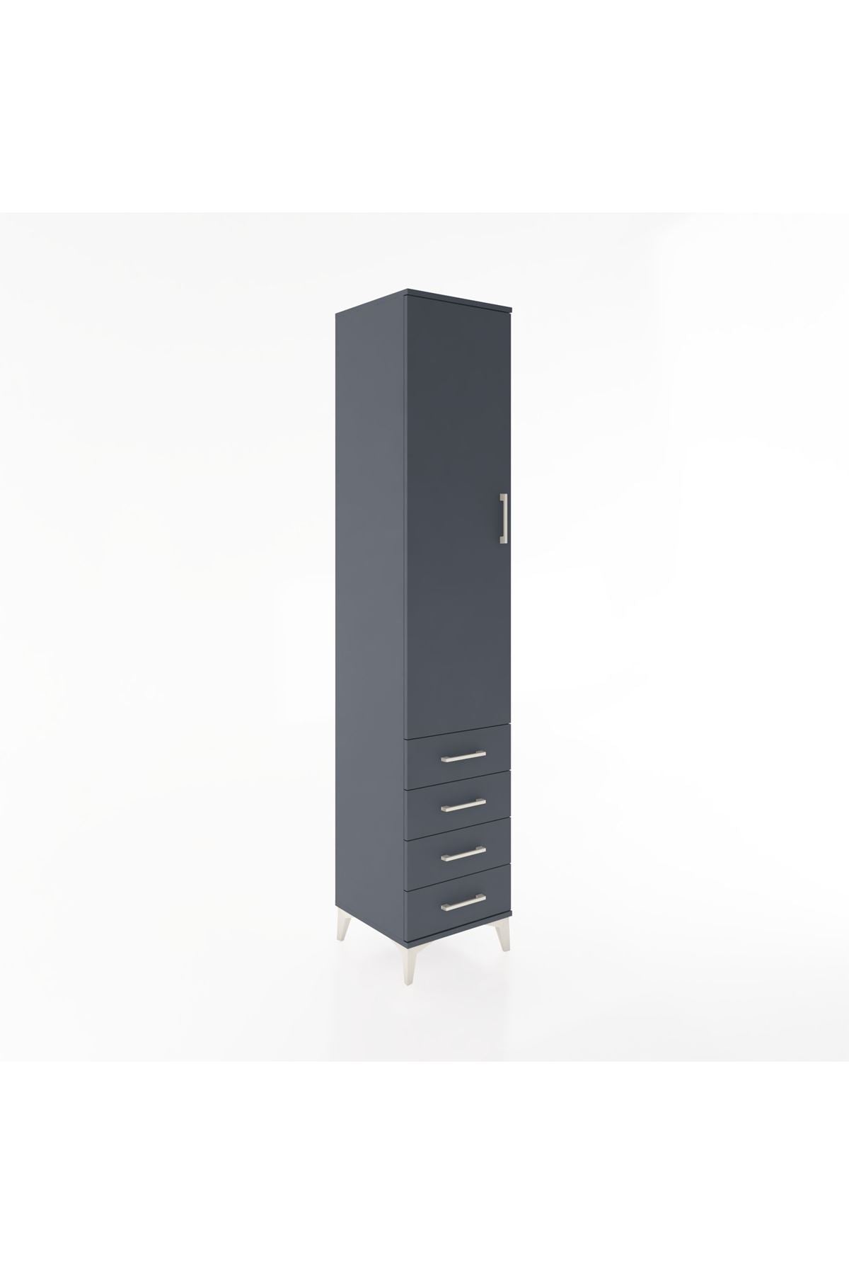 Hyperion Dolap 4 Raflı 4 Çekmeceli Tek Kapaklı 44x44x221 - S61M031V5B