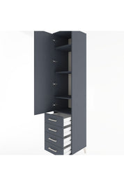 Hyperion Dolap 4 Raflı 4 Çekmeceli Tek Kapaklı 44x44x221 - S61M031V5B