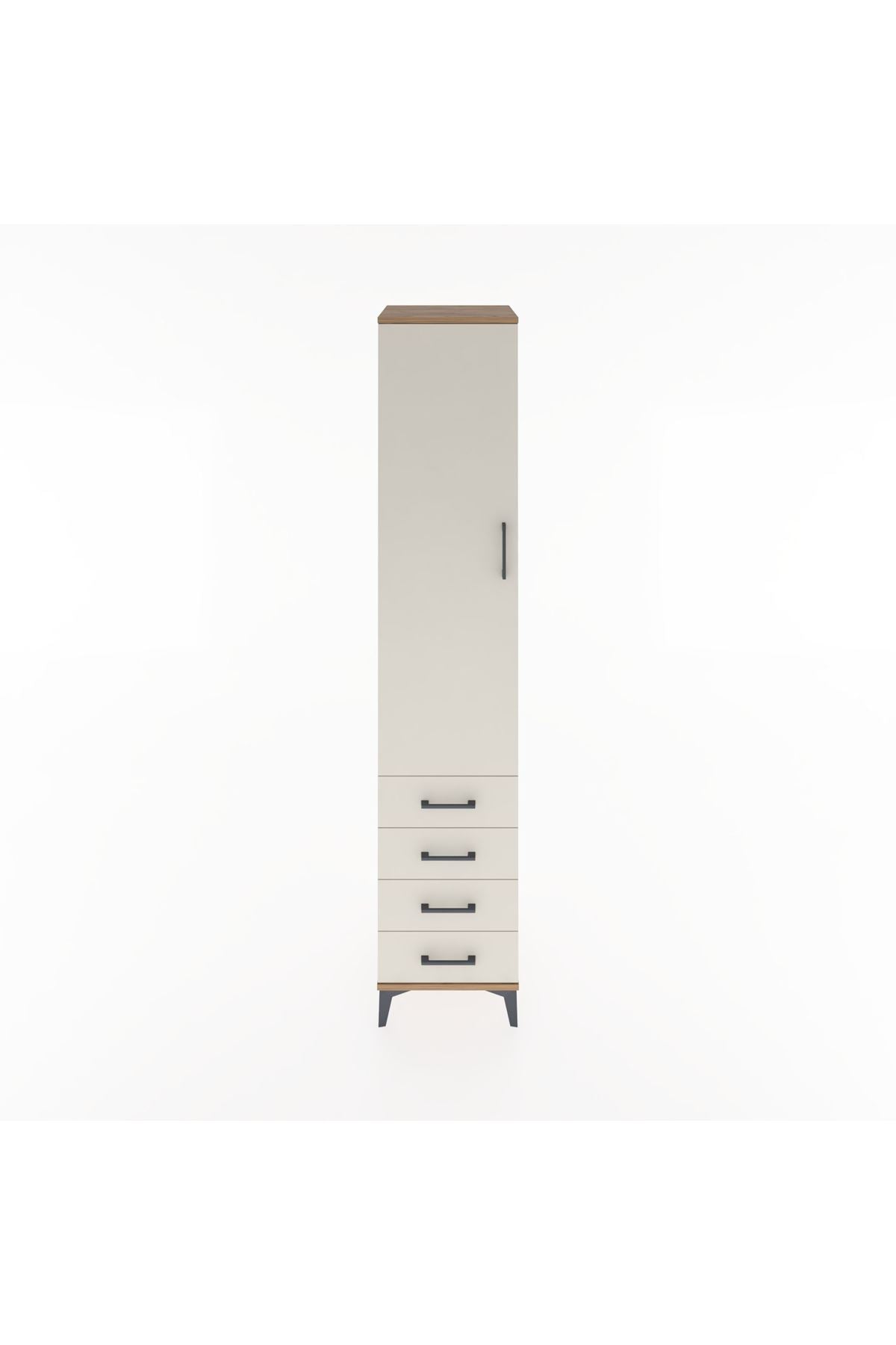 Hyperion Dolap 4 Raflı 4 Çekmeceli Tek Kapaklı 44x44x221 - S61M031V7B