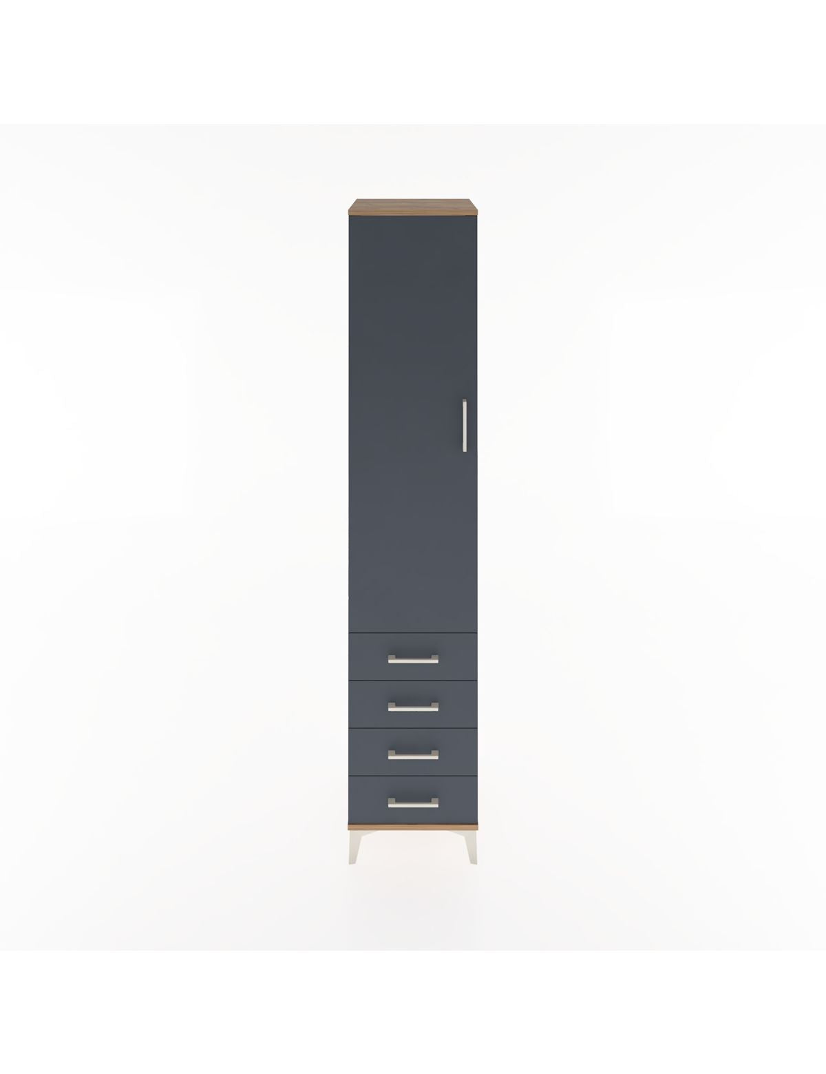 Hyperion Dolap 4 Raflı 4 Çekmeceli Tek Kapaklı 44x44x221 - S61M031V8B
