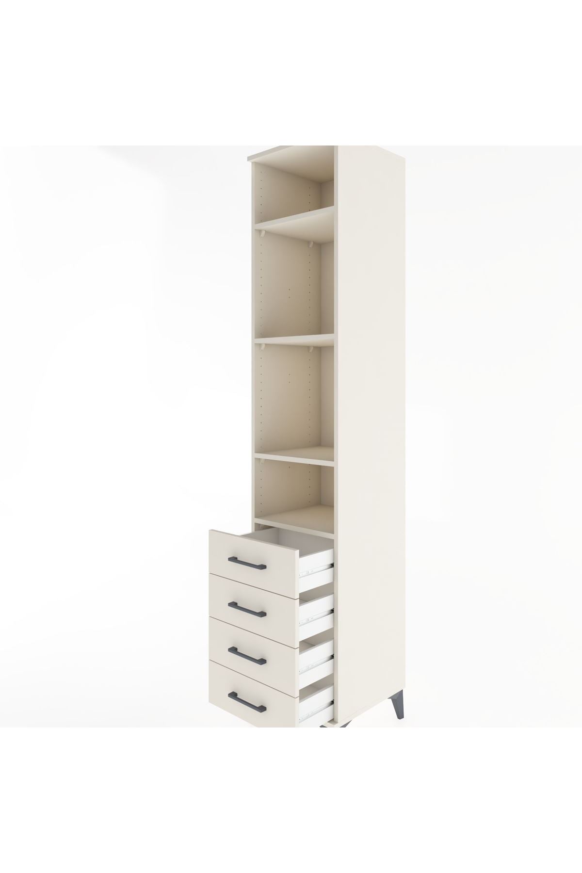 Hyperion Dolap 4 Raflı 4 Çekmeceli 44x44x221 - S61M032V1B