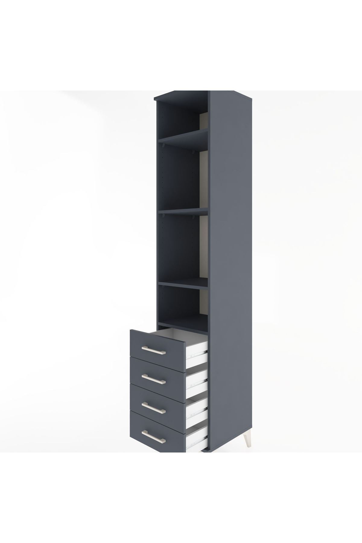 Hyperion Dolap 4 Raflı 4 Çekmeceli 44x44x221 - S61M032V5B
