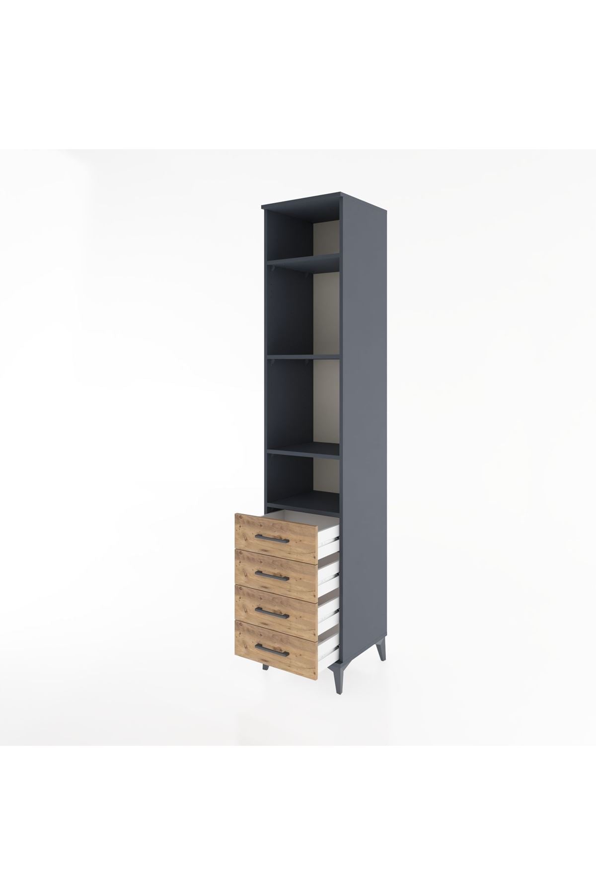 Hyperion Dolap 4 Raflı 4 Çekmeceli 44x44x221 - S61M032V6B