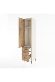 Hyperion Dolap 2 Raflı 3 Çekmeceli Tek Askılı 44x44x221 - S61M033V3B