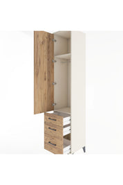 Hyperion Dolap 2 Raflı 3 Çekmeceli Tek Askılı 44x44x221 - S61M033V3B