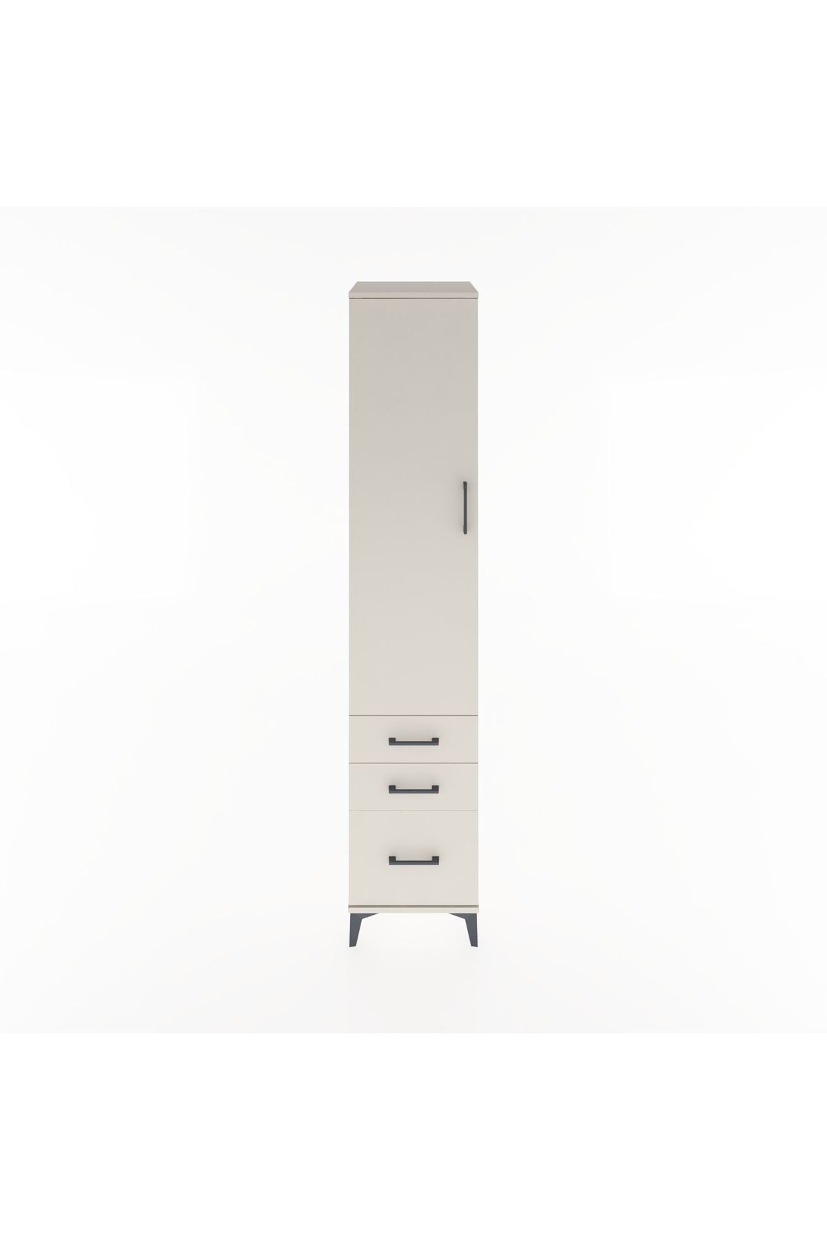 Hyperion Dolap 4 Raflı 3 Çekmeceli Tek Kapaklı 44x44x221 - S61M034V1B