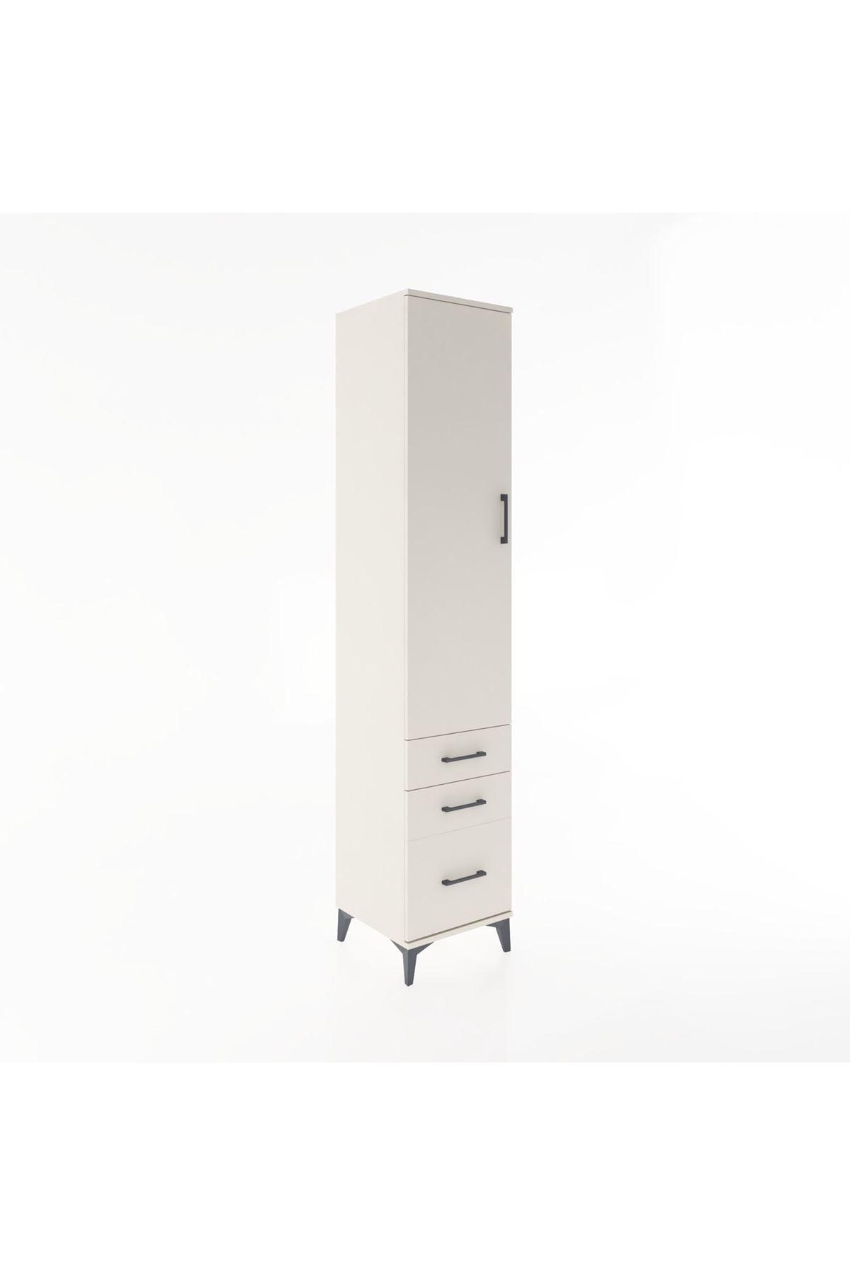Hyperion Dolap 4 Raflı 3 Çekmeceli Tek Kapaklı 44x44x221 - S61M034V1B