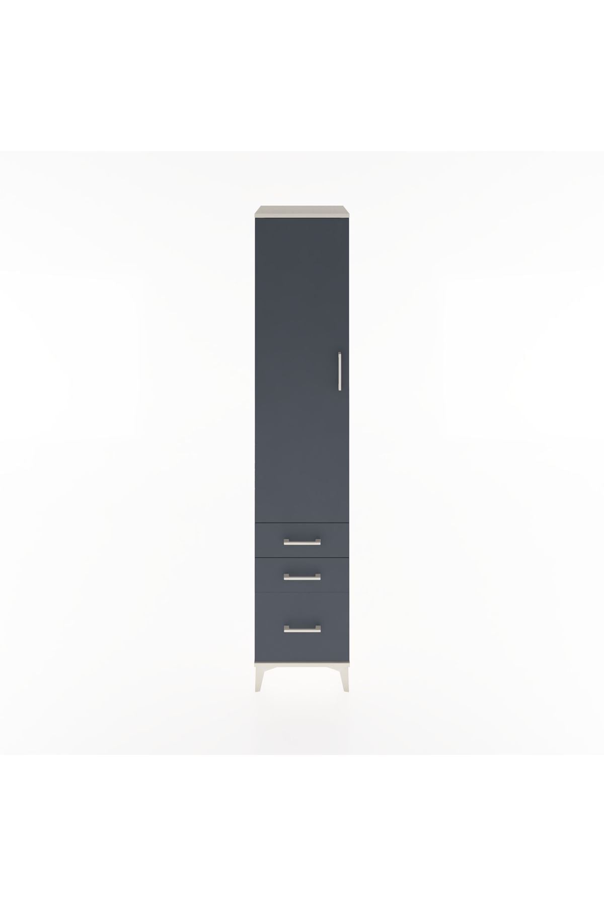 Hyperion Dolap 4 Raflı 3 Çekmeceli Tek Kapaklı 44x44x221 - S61M034V2B