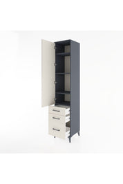 Hyperion Dolap 4 Raflı 3 Çekmeceli Tek Kapaklı 44x44x221 - S61M034V4B