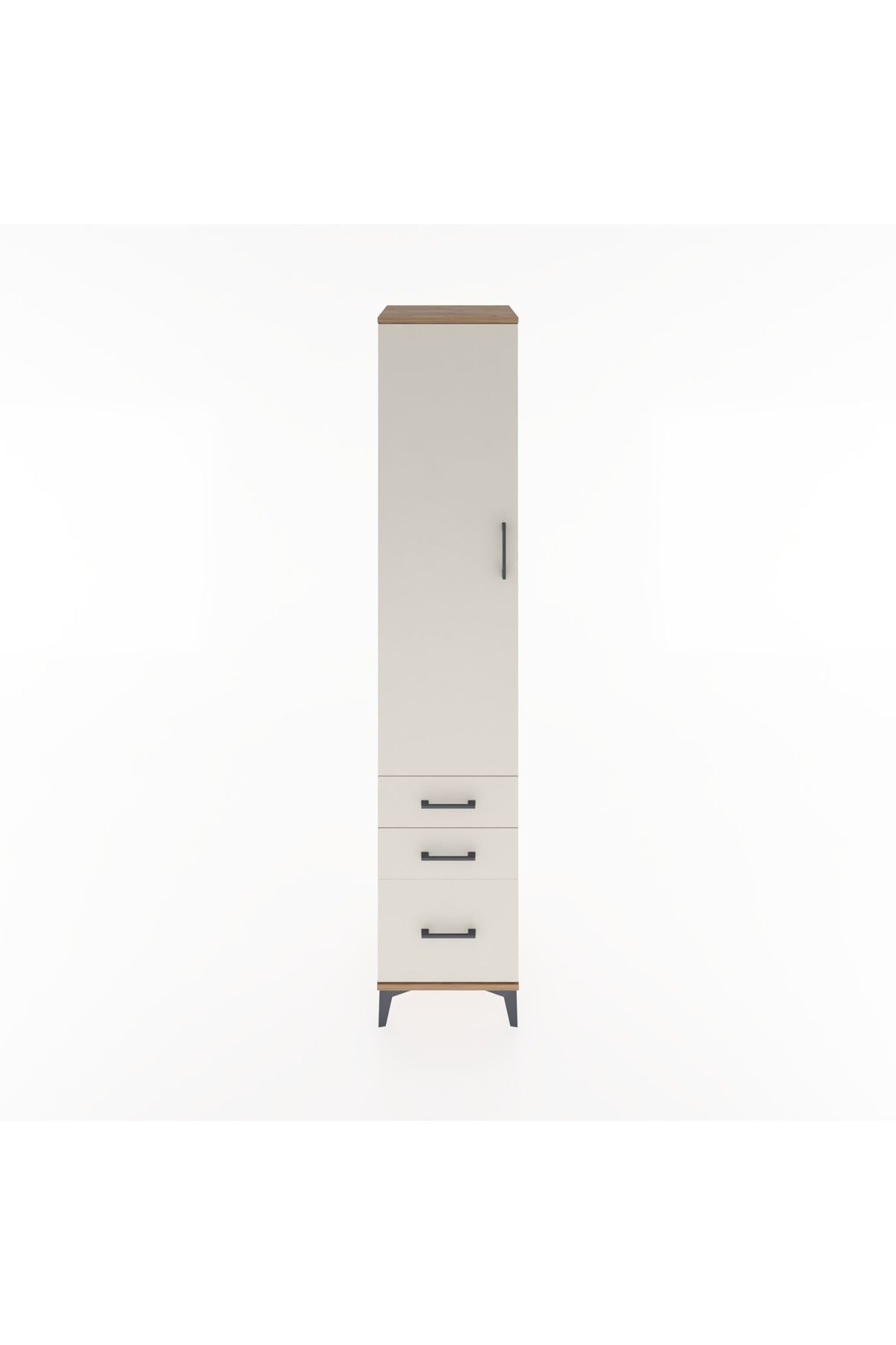 Hyperion Dolap 4 Raflı 3 Çekmeceli Tek Kapaklı 44x44x221 - S61M034V7B