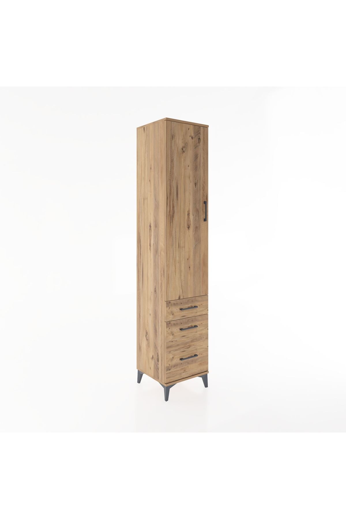 Hyperion Dolap 4 Raflı 3 Çekmeceli Tek Kapaklı 44x44x221 - S61M034V9B