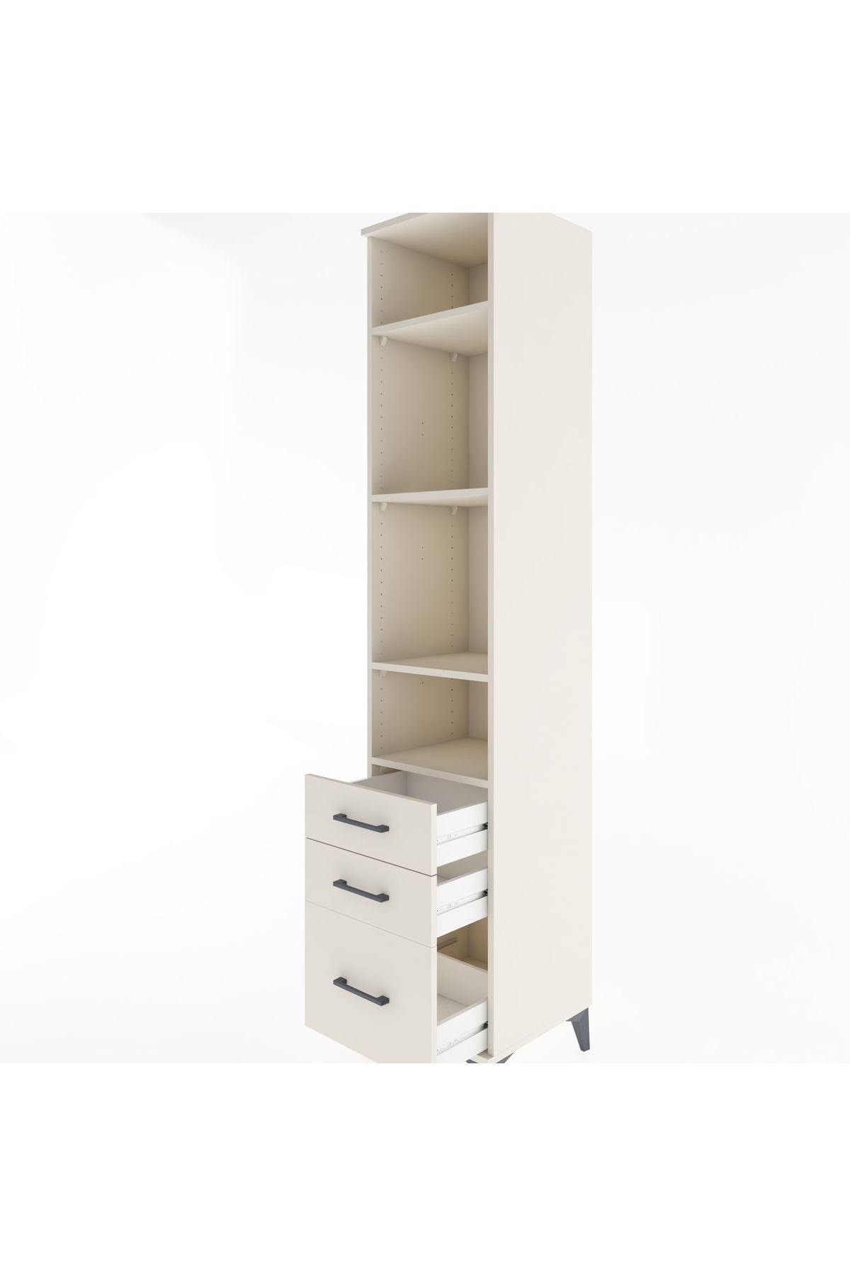 Hyperion Dolap 4 Raflı 3 Çekmeceli 44x44x221 - S61M035V1B