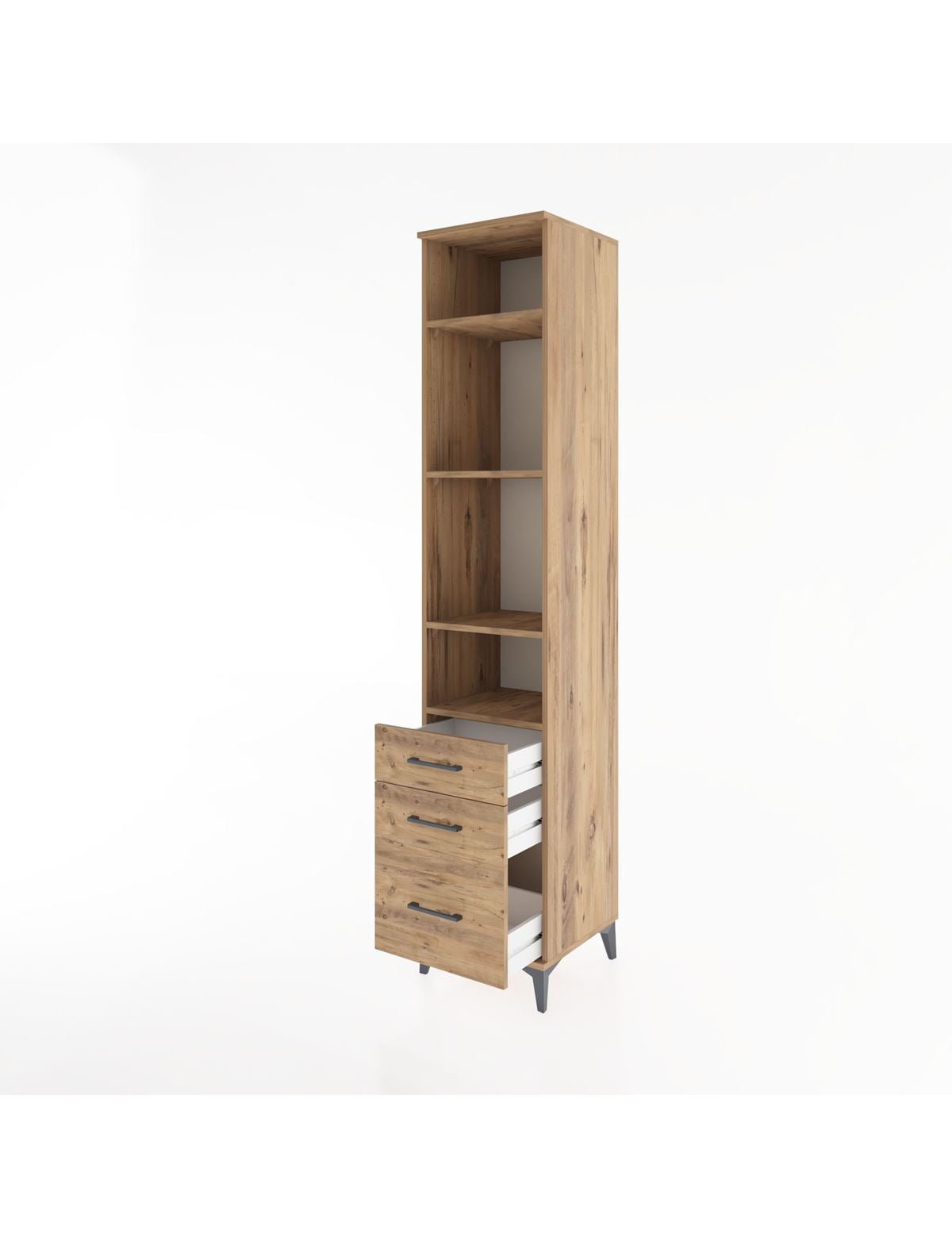 Hyperion Dolap 4 Raflı 3 Çekmeceli 44x44x221 - S61M035V9B