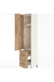 Hyperion Dolap 2 Raflı 2 Çekmeceli Tek Askılı 44x44x221 - S61M036V3B