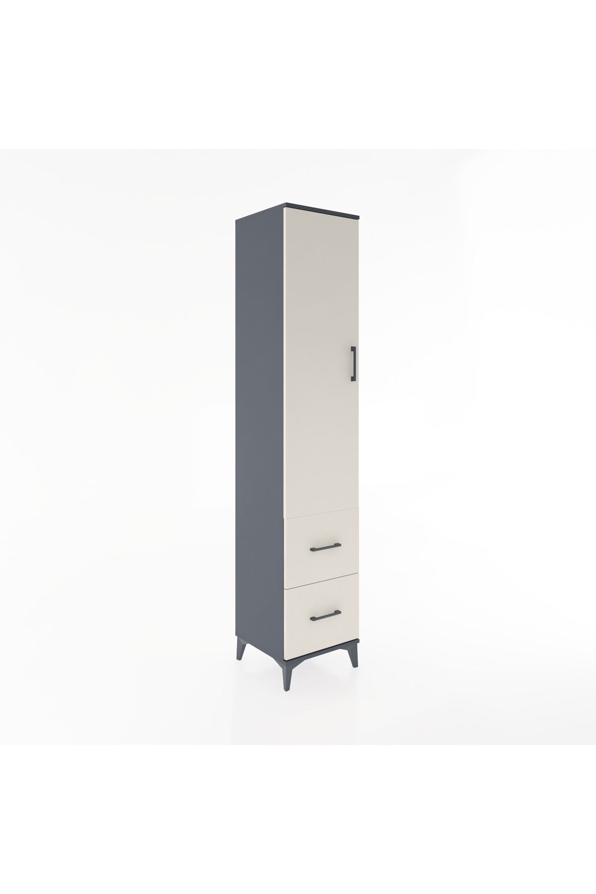 Hyperion Dolap 2 Raflı 2 Çekmeceli Tek Askılı 44x44x221 - S61M036V4B