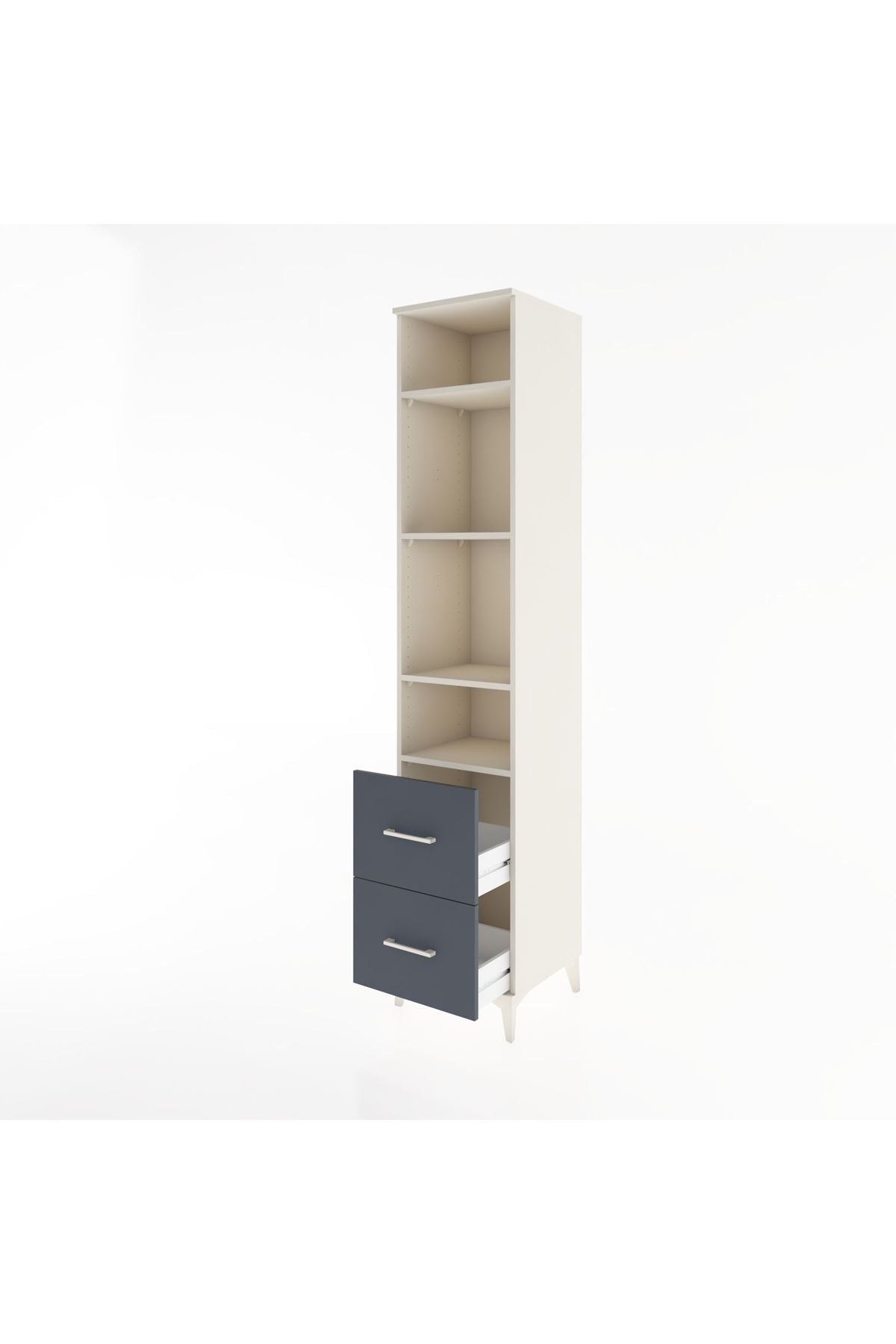 Hyperion Dolap 4 Raflı 2 Çekmeceli 44x44x221 - S61M038V2B