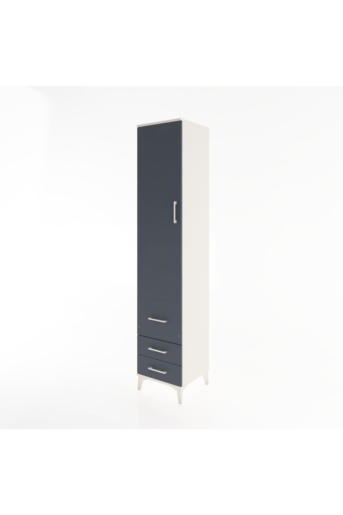 Hyperion Dolap 2 Raflı 3 Çekmeceli Tek Askılı 44x44x221 - S61M039V2B