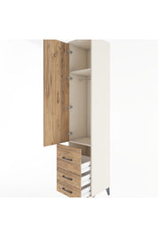 Hyperion Dolap 2 Raflı 3 Çekmeceli Tek Askılı 44x44x221 - S61M039V3B
