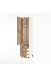 Hyperion Dolap 2 Raflı 3 Çekmeceli Tek Askılı 44x44x221 - S61M039V3B