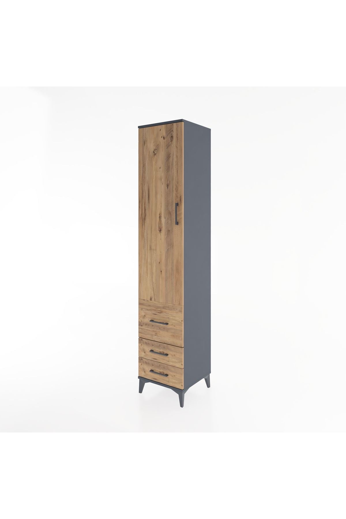 Hyperion Dolap 2 Raflı 3 Çekmeceli Tek Askılı 44x44x221 - S61M039V6B