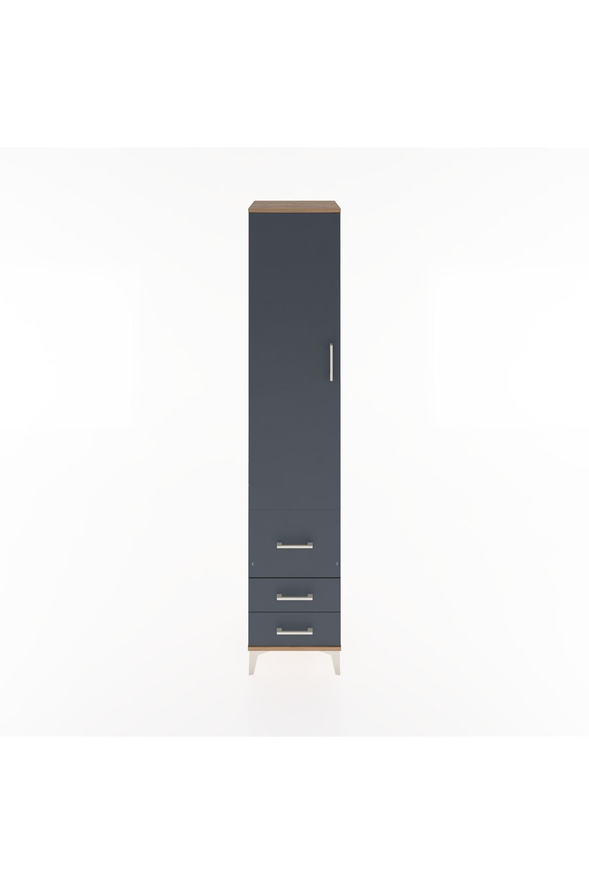 Hyperion Dolap 2 Raflı 3 Çekmeceli Tek Askılı 44x44x221 - S61M039V8B