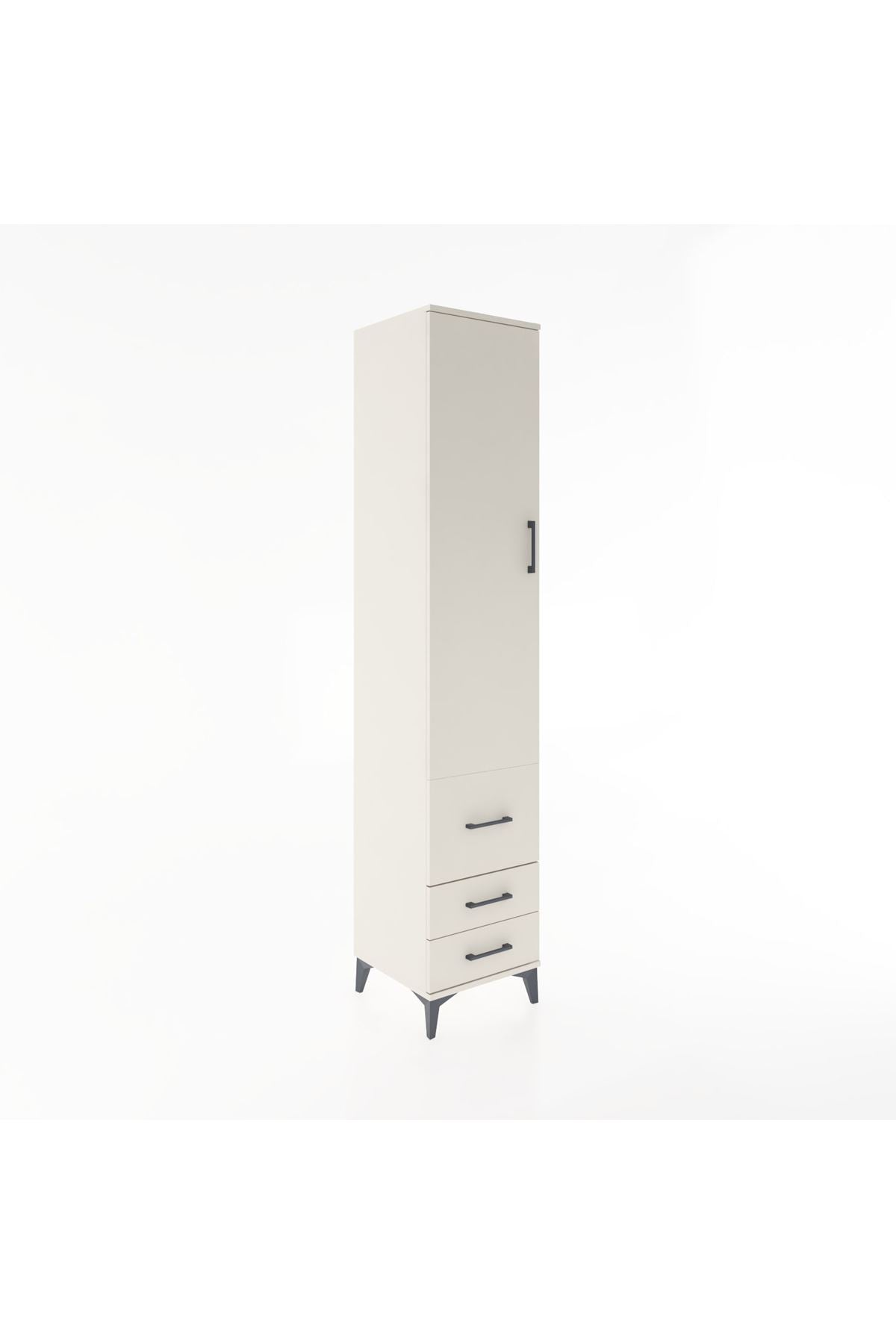 Hyperion Dolap 4 Raflı 3 Çekmeceli Tek Kapaklı 44x44x221 - S61M040V1B
