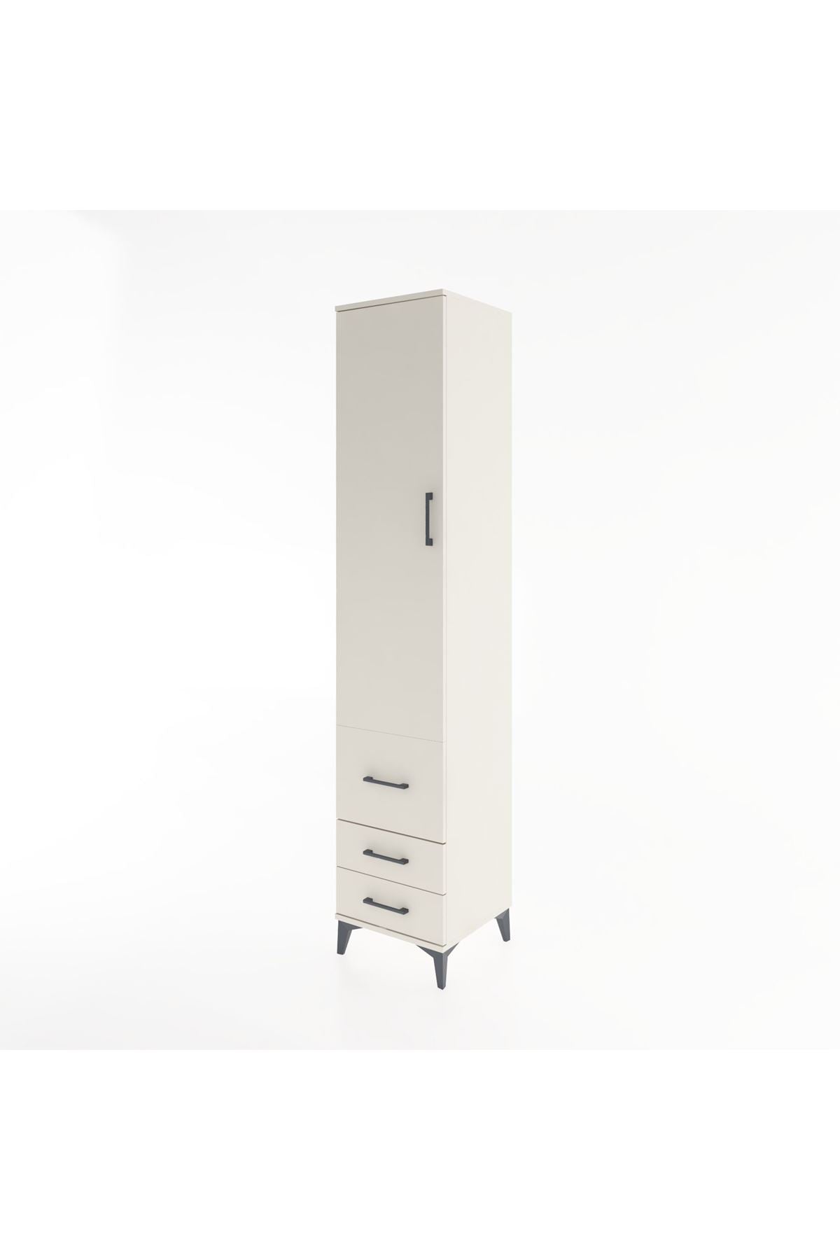 Hyperion Dolap 4 Raflı 3 Çekmeceli Tek Kapaklı 44x44x221 - S61M040V1B