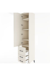 Hyperion Dolap 4 Raflı 3 Çekmeceli Tek Kapaklı 44x44x221 - S61M040V1B