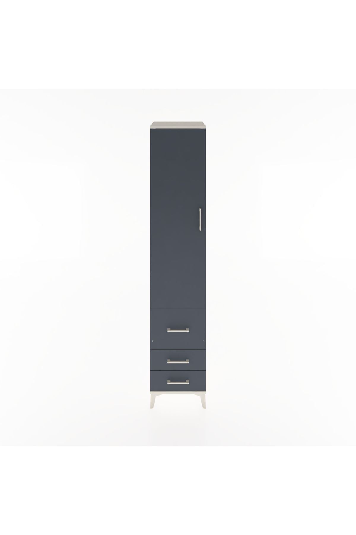 Hyperion Dolap 4 Raflı 3 Çekmeceli Tek Kapaklı 44x44x221 - S61M040V2B