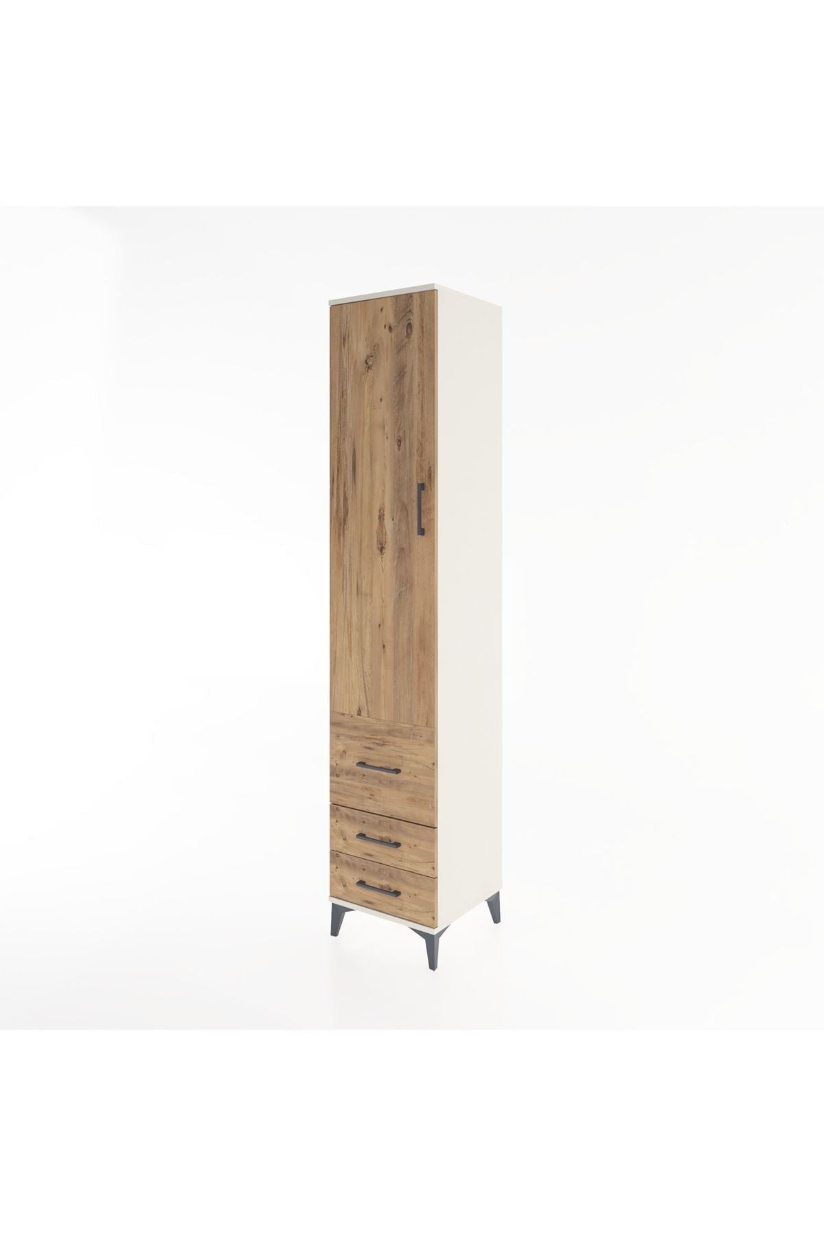 Hyperion Dolap 4 Raflı 3 Çekmeceli Tek Kapaklı 44x44x221 - S61M040V3B