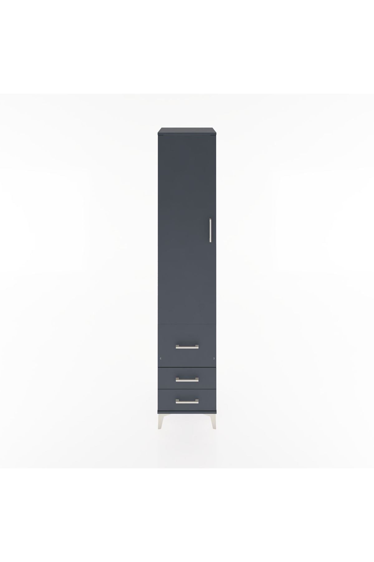 Hyperion Dolap 4 Raflı 3 Çekmeceli Tek Kapaklı 44x44x221 - S61M040V5B