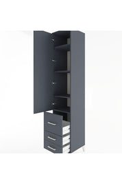 Hyperion Dolap 4 Raflı 3 Çekmeceli Tek Kapaklı 44x44x221 - S61M040V5B