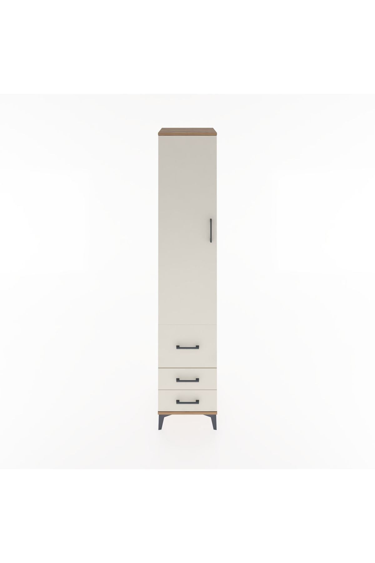 Hyperion Dolap 4 Raflı 3 Çekmeceli Tek Kapaklı 44x44x221 - S61M040V7B