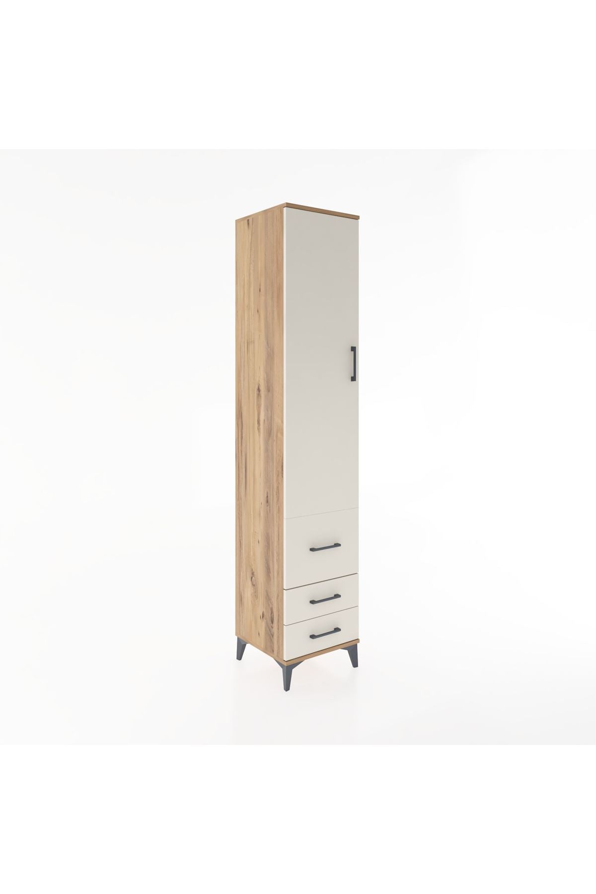 Hyperion Dolap 4 Raflı 3 Çekmeceli Tek Kapaklı 44x44x221 - S61M040V7B