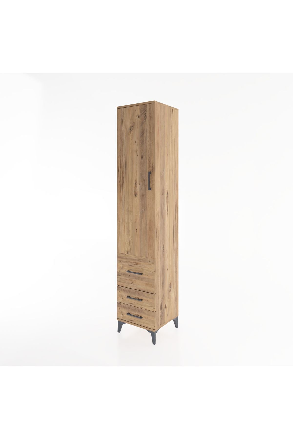 Hyperion Dolap 4 Raflı 3 Çekmeceli Tek Kapaklı 44x44x221 - S61M040V9B