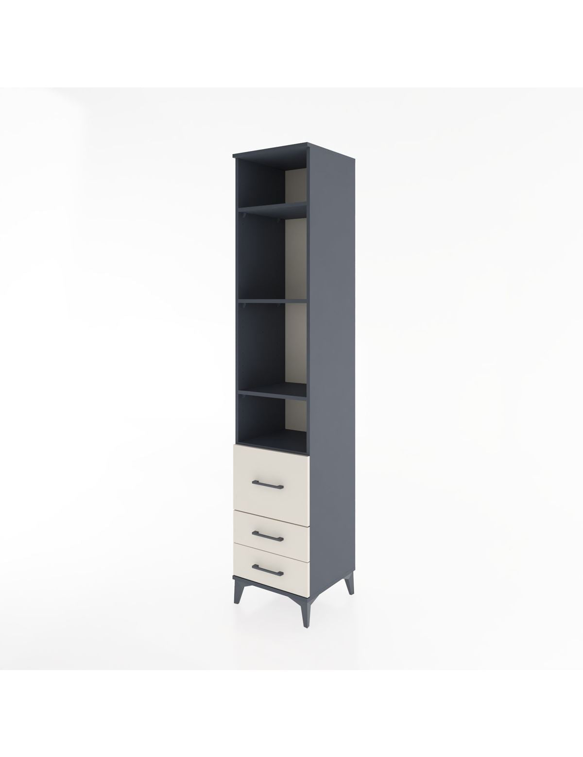 Hyperion Dolap 4 Raflı 3 Çekmeceli 44x44x221 - S61M041V4B
