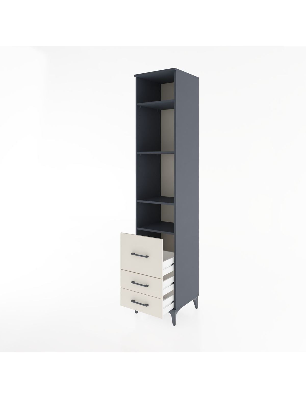 Hyperion Dolap 4 Raflı 3 Çekmeceli 44x44x221 - S61M041V4B