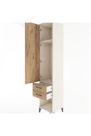 Hyperion Dolap 2 Raflı 2 Çekmeceli Tek Askılı 44x44x221 - S61M042V3B
