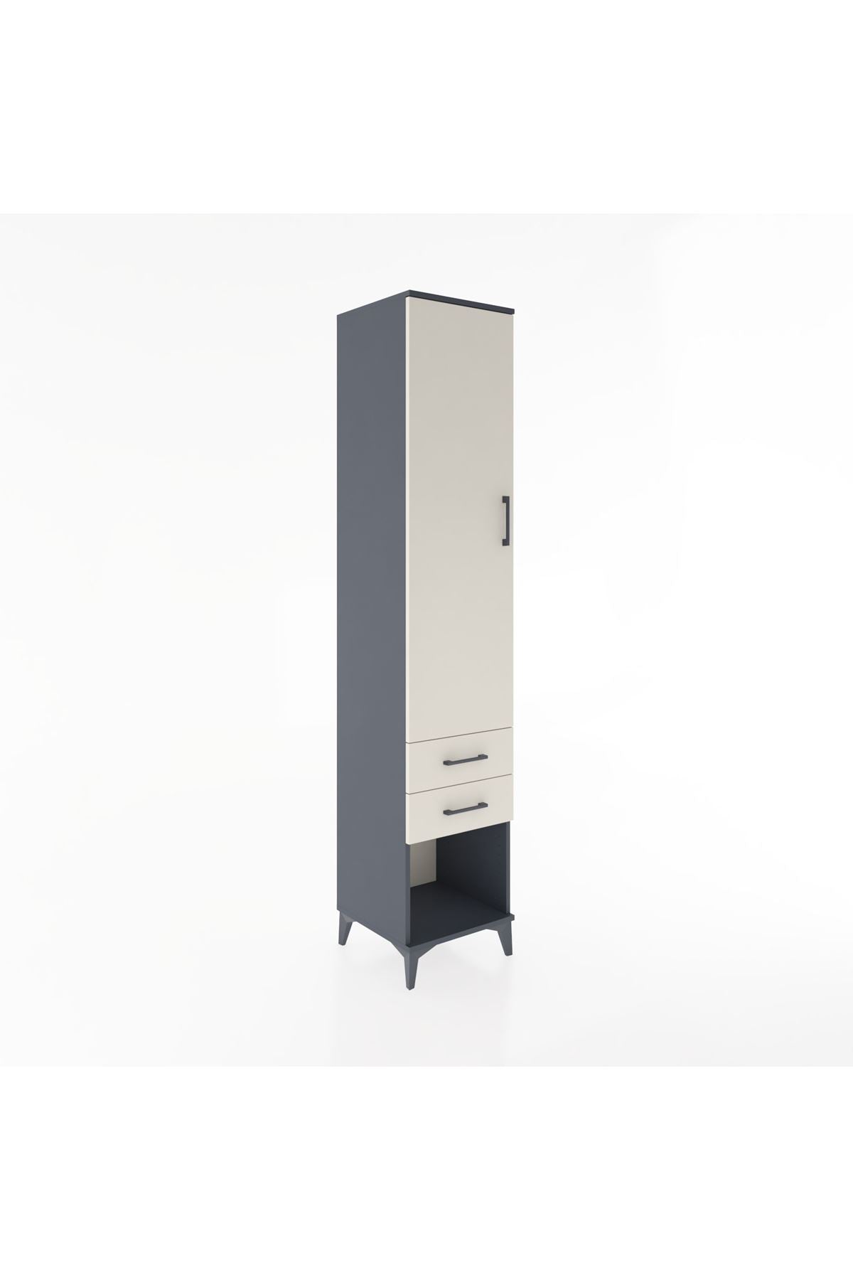 Hyperion Dolap 2 Raflı 2 Çekmeceli Tek Askılı 44x44x221 - S61M042V4B
