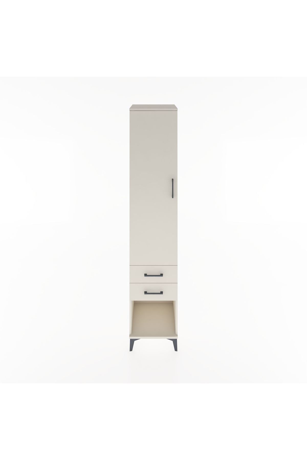 Hyperion Dolap 4 Raflı 2 Çekmeceli Tek Kapaklı 44x44x221 - S61M043V1B